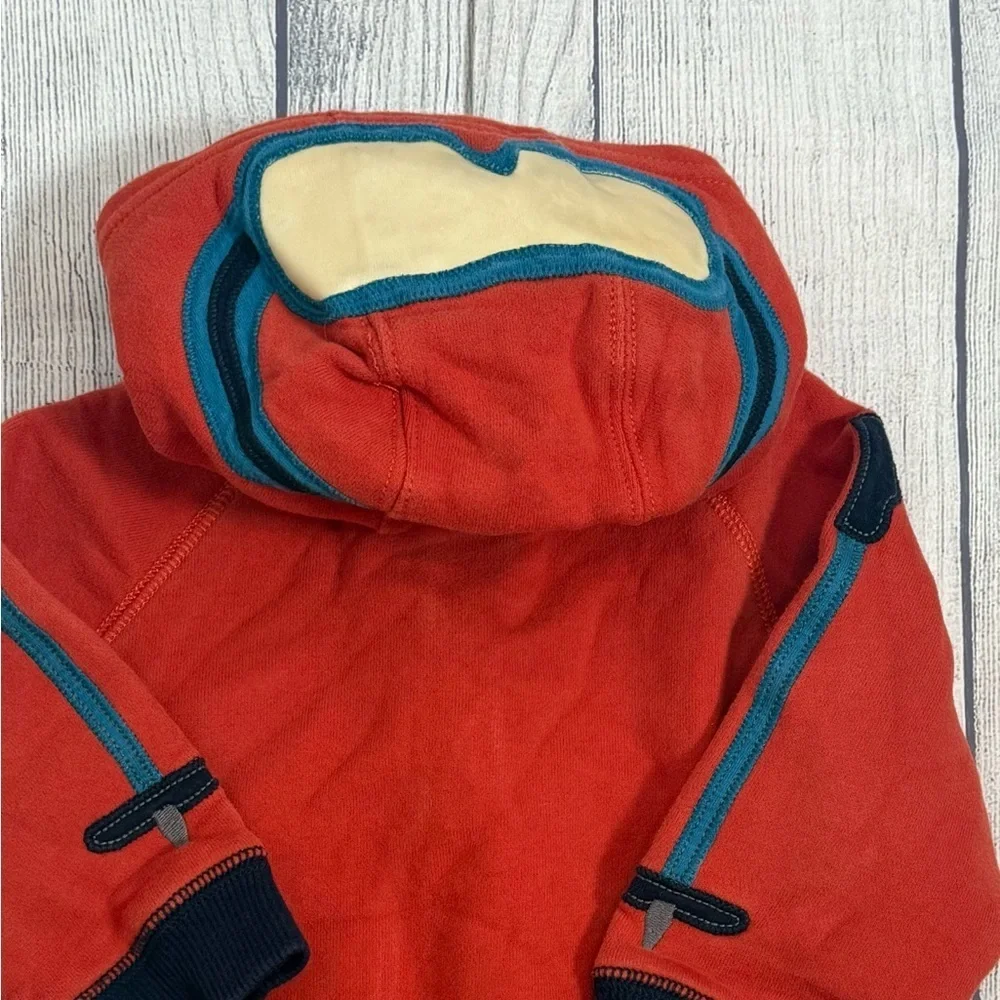 Gymboree Aviator Hoodie Jacket 12-24M - orange Zip-Up with Goggles Hood